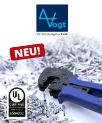 Neu im Sortiment: Aderendhülsen mit UL-Zertifikat von Vogt