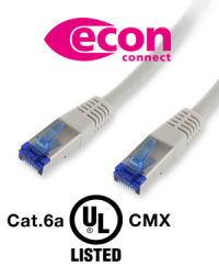 International einsetzbar: Cat.6a UL CMX Patchkabel